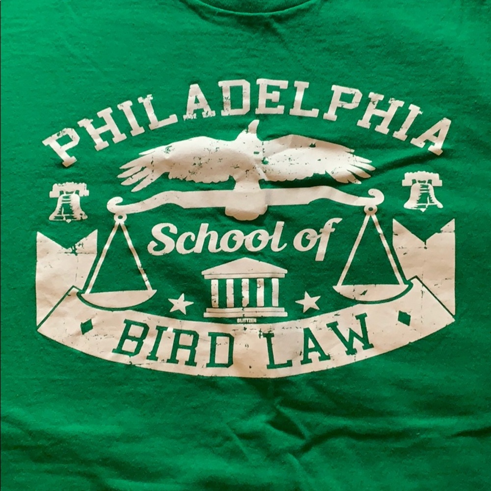 Green “It’s Always Sunny in Philadelphia” t-shirt.